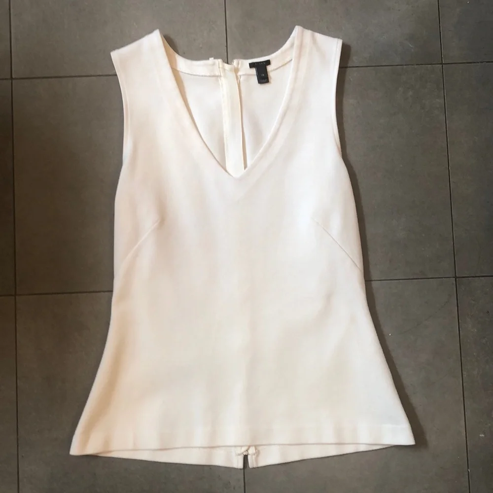 J. Crew Sleeveless Off White Top